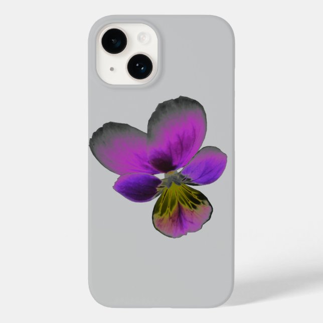Funda De Case-Mate Para iPhone Pansy Wild Dark Purple (Reverso )