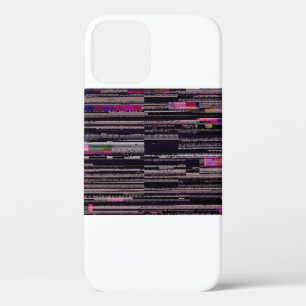Funda Para iPhone 12 Pantalla de TV con píxeles rotos. Fu abstracto