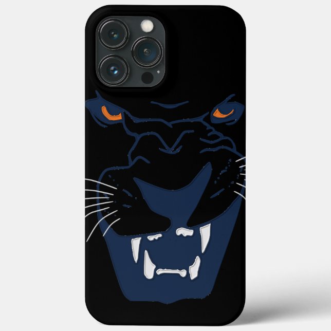 Funda De Case-Mate Para iPhone Pantera azul y negro (Reverso )
