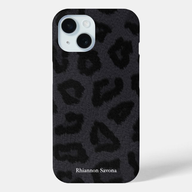 Funda De Case-Mate Para iPhone Pañuelo negro con nombre (Reverso )