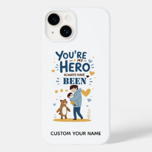 Funda Para iPhone 14 De Case-Mate Papá, Mi héroe para siempre 💙 – Día del Padre con
