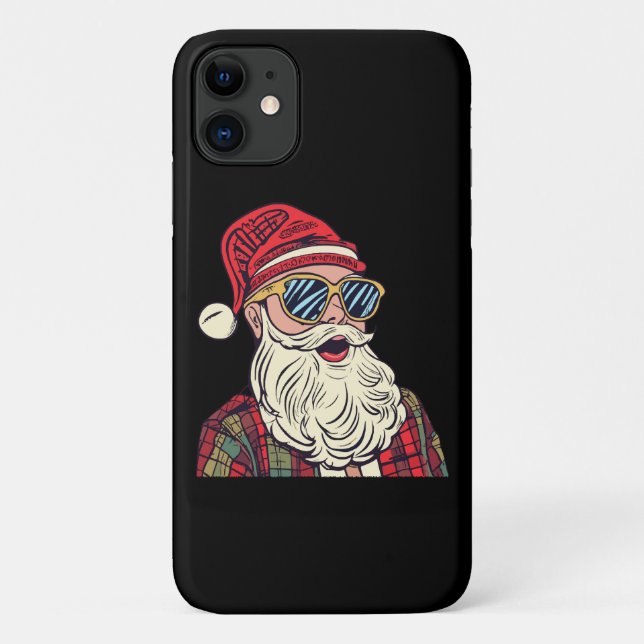 Funda De Case-Mate Para iPhone Papá Noel - Divertido (Reverso)