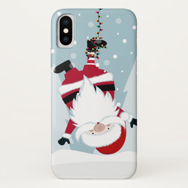 Funda De Case-Mate Para iPhone Papá Noel divertido (Reverso)