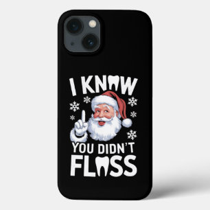 Funda Para iPhone 13 Papá Noel sabía que no perdiste Navidad Dentista