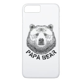 Funda Para iPhone 8 Plus/7 Plus Papa Oso, Ilustracion de mano dibujada