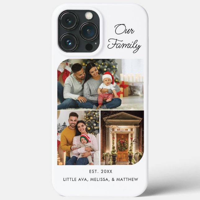 Funda De Case-Mate Para iPhone Papá personalizado de la foto navideña de Navidade (Reverso )