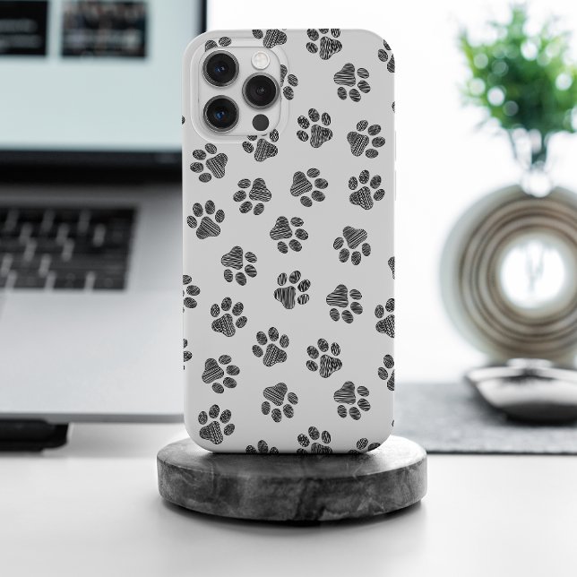 Funda De Case-Mate Para iPhone Papas de perro, garras de perro, patas negras (Subido por el creador)