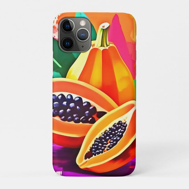 Funda De Case-Mate Para iPhone Papaya en rodajas (Reverso)