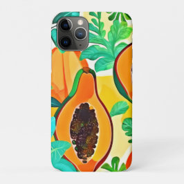 Funda Para iPhone 11 Pro Papaya tropical pop Art