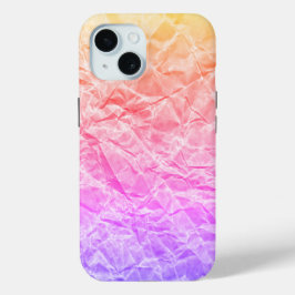 Funda Para iPhone 15 Papel arcoiris arrugado