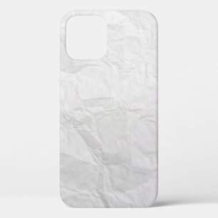 Funda Para iPhone 12 Papel arrugado blanco lindo textura