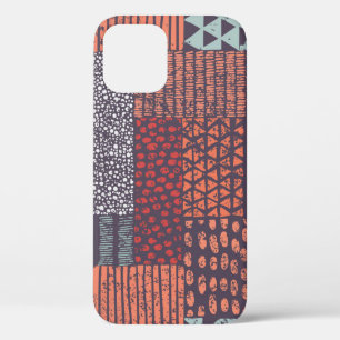Funda Para iPhone 12 Papel bohemio: diseño a mano sin costuras.