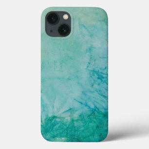Funda Para iPhone 13 Papel con el extracto azul, verde, y negro de la