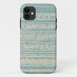 Funda Para iPhone 11 Papel de escritorio azul y crema de color azul y m
