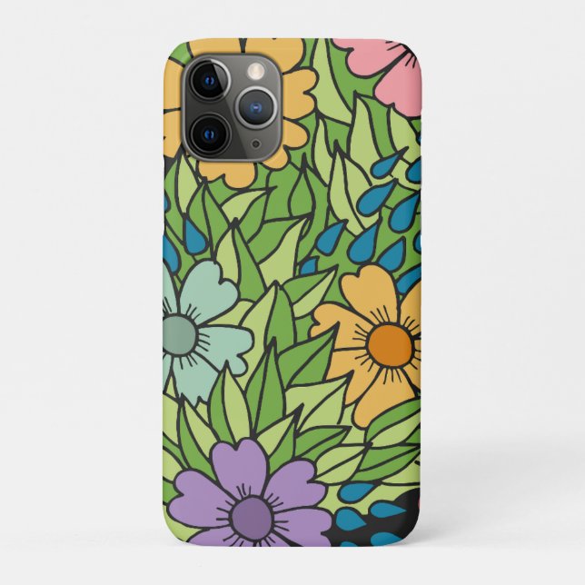 Funda De Case-Mate Para iPhone Papel de escritorio floral encantador (Reverso)