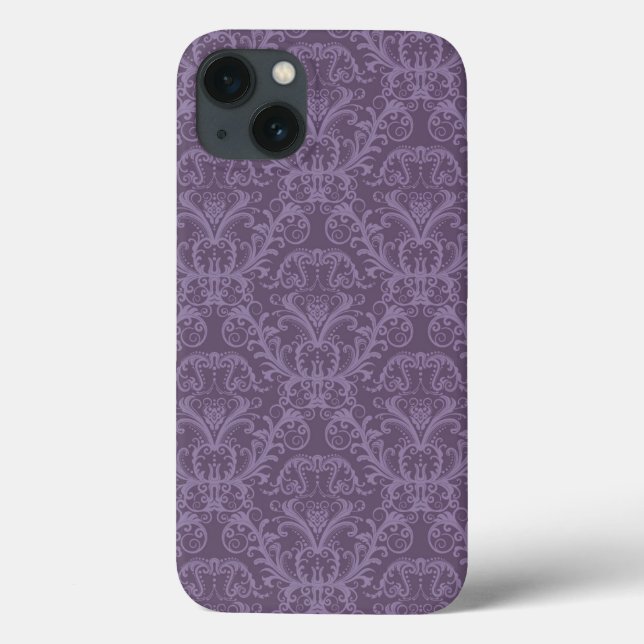 Funda De Case-Mate Para iPhone Papel de fondo morado de lujo (Reverso)