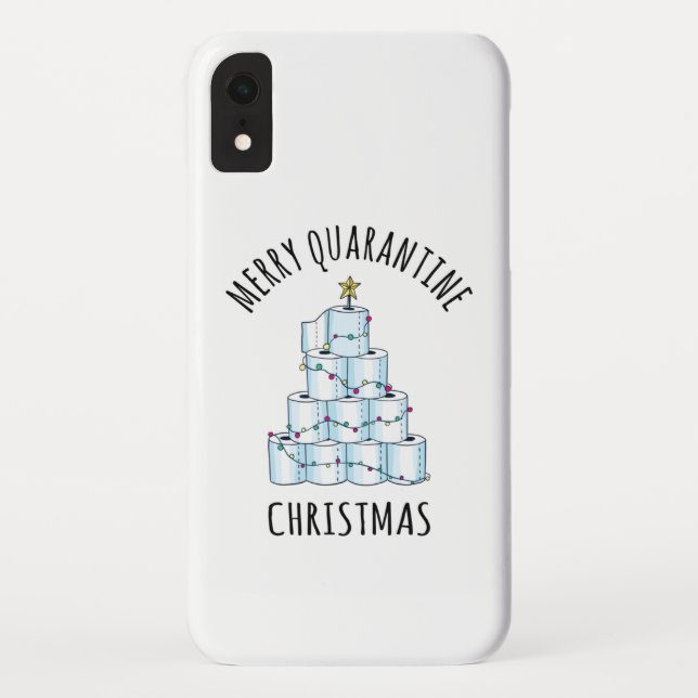 Funda De Case-Mate Para iPhone Papel de inodoro de árbol de navidad en cuarentena (Reverso)