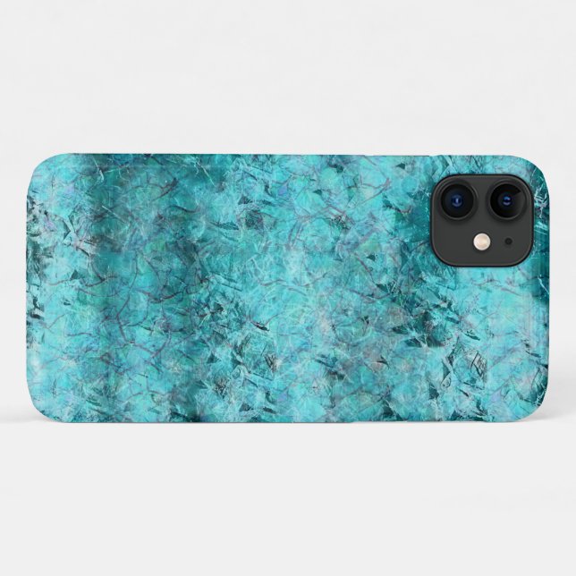 Funda De Case-Mate Para iPhone Papel de neón azul crudo (Reverso (horizontal))