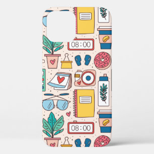 Funda Para iPhone 12 Papel de oficina. Patrón sin soldadura, textura, e
