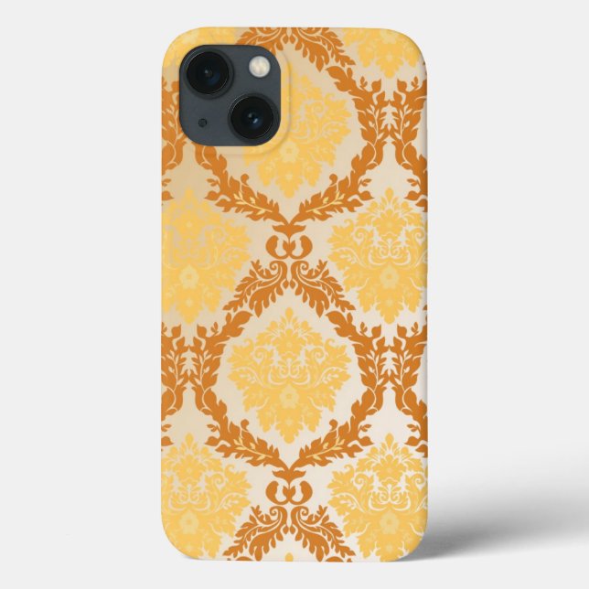 Funda De Case-Mate Para iPhone Papel de pared de Damasco 5 (Reverso)