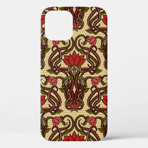 Funda Para iPhone 12 Papel de pared de flores sin soldadura en estilo A