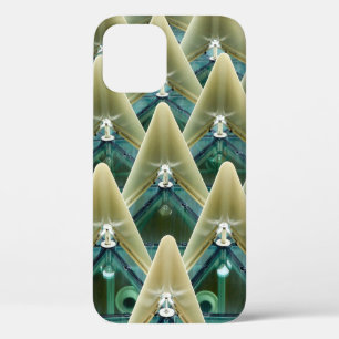 Funda Para iPhone 12 Papel de pared marrón y azul