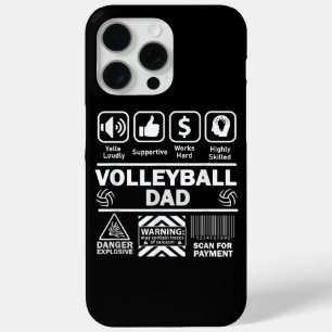 Funda Para iPhone 15 Pro Max Papel de voleibol con contenido gracioso de padre 