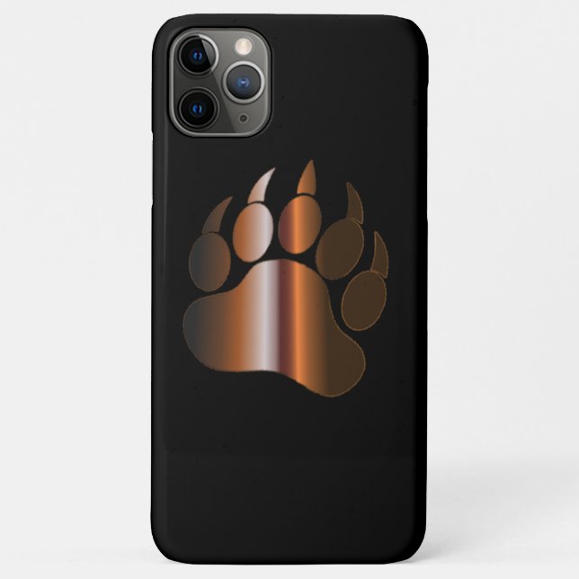 FUNDA DE Case-Mate PARA iPhone PAPEL DEL OSO DE ACERO MARRÓN (Reverso)