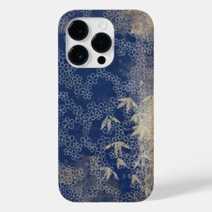 Funda Para iPhone 14 Pro De Case-Mate Papel japonés vintage estresado bambú y hojas