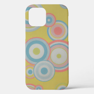 Funda Para iPhone 12 Pro Papel-pintado-70s-80s-círculos-textura