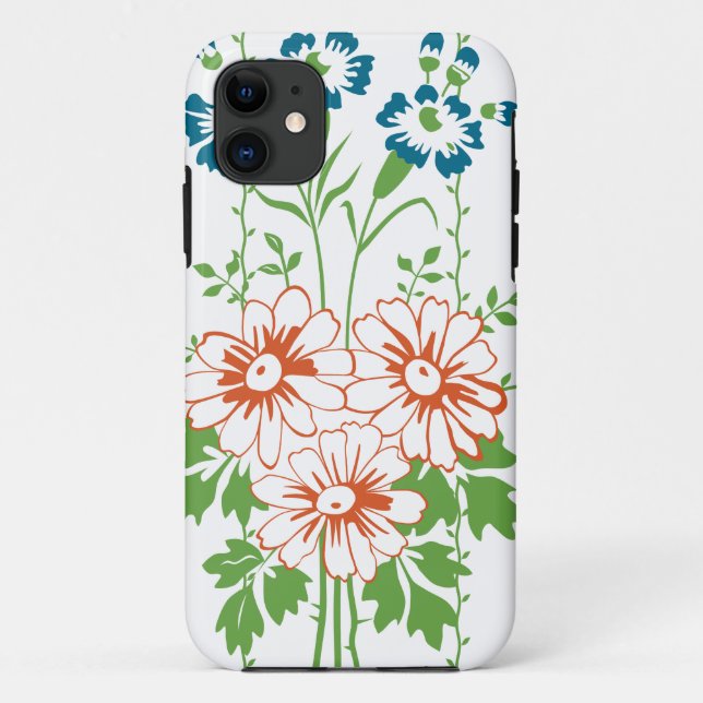 Funda De Case-Mate Para iPhone Papel pintado barroco Ramo de flores... (Reverso)