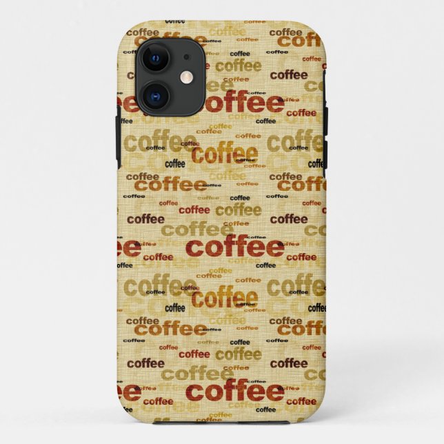 Funda De Case-Mate Para iPhone Papel pintado de café (Reverso)