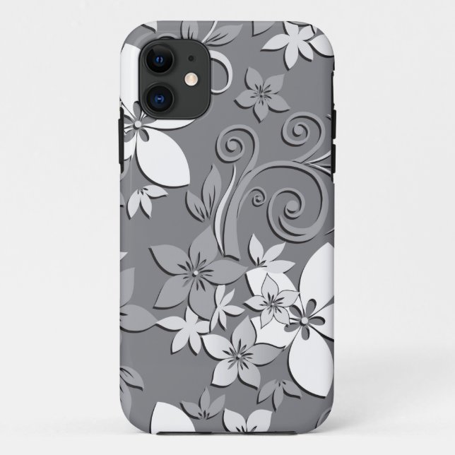Funda De Case-Mate Para iPhone Papel pintado de flores 2 (Reverso)