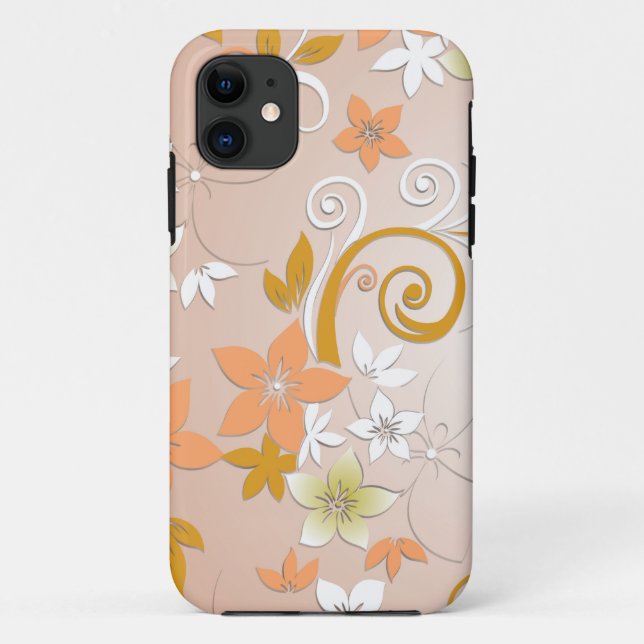 Funda De Case-Mate Para iPhone Papel pintado de flores 8 (Reverso)