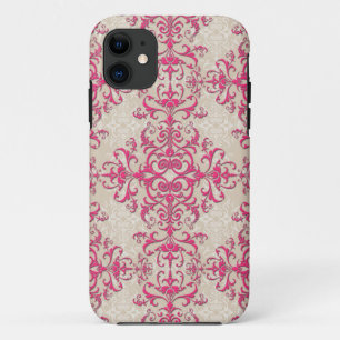 Funda Para iPhone 11 Papel pintado estilo victoriano con arte damasco a