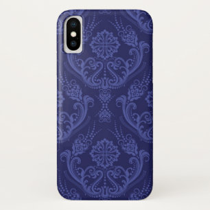 title_seo2 Papel pintado floral azul de lujo del damasco