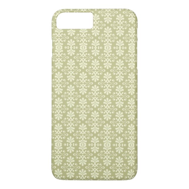 Funda De Case-Mate Para iPhone Papel pintado floral del damasco (Reverso)