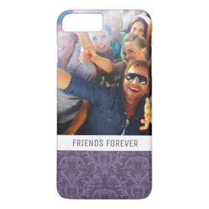 Funda Para iPhone 8 Plus/7 Plus Papel pintado floral púrpura de encargo 2 de la