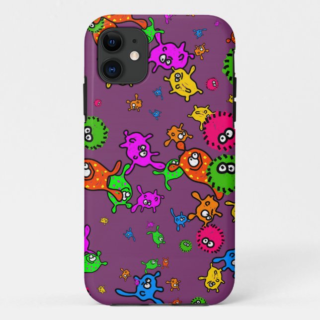 Funda De Case-Mate Para iPhone Papel tapiz bacteriano (Reverso)