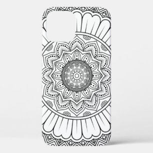 Funda Para iPhone 12 Papel tapiz de rosette mandala