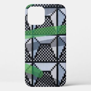 Funda Para iPhone 12 Papel tapiz negro, verde y negro