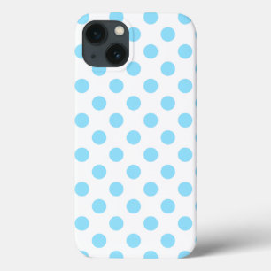 Funda Para iPhone 13 Paquetes de polka azul y blanco Funda-Mate iPhone