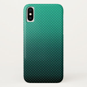Funda Para iPhone X Paquetes de polka gris verde degradado imprimen fe