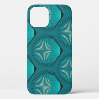 Funda Para iPhone 12 Paquetes Peacock Estilizados Tile Azul