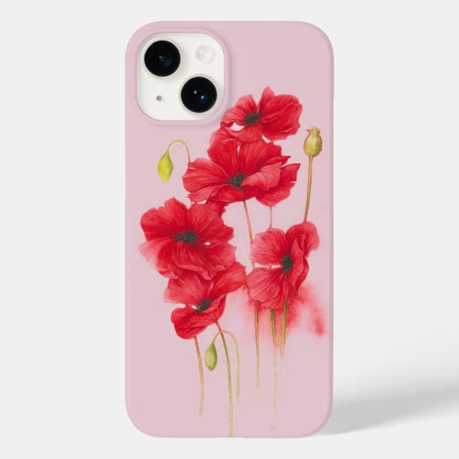Funda De Case-Mate Para iPhone Paquetes Rojos En Rubor Rosa (Reverso )