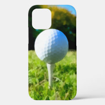 para golfistas, pelota de golf y diseño de acuarel
