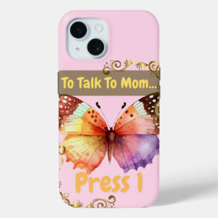 Funda Para iPhone 15 Para hablar con mamá, presione 1