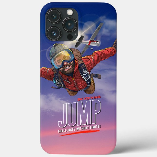 Funda De Case-Mate Para iPhone Paracaidismo-Siente la Libertad Sobre las Nubes |  (Reverso )