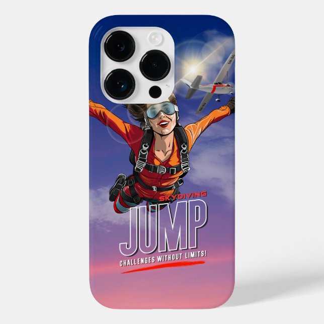 Funda De Case-Mate Para iPhone Paracaidismo-Siente la Libertad Sobre las Nubes |  (Reverso )