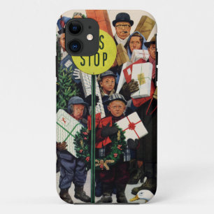 Funda Para iPhone 11 Parada de autobús en el navidad